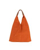Mirtillo Tasche aus orangefarbenem Veloursleder - 34x39x8cm