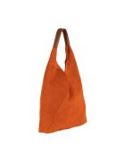Mirtillo Tasche aus orangefarbenem Veloursleder - 34x39x8cm