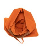 Mirtillo Tasche aus orangefarbenem Veloursleder - 34x39x8cm