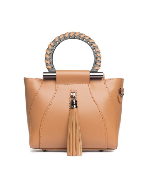 Sac en cuir Garlate cognac - 28x21x10cm