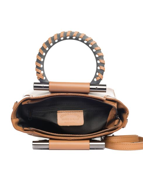 Sac en cuir Garlate cognac - 28x21x10cm