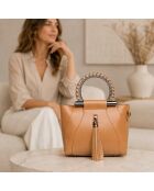 Sac en cuir Garlate cognac - 28x21x10cm