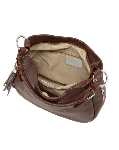 Sac en cuir Monate moka - 36x26x10cm