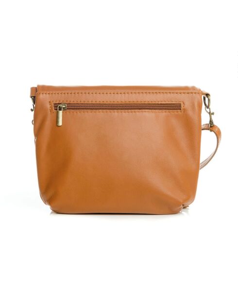 Borsa a tracolla Cetona in pelle cognac - 24x18x4cm