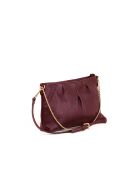 Bordeauxrote Schultertasche Corato aus Leder - 28x19x6cm