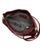 Bordeauxrote Schultertasche Corato aus Leder - 28x19x6cm