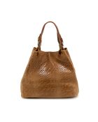 Sac en cuir Sarzana cognac laminé - 37x45x15cm