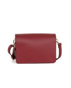 Schultertasche Carbonara aus rotem Leder - 23x17x10cm