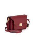 Schultertasche Carbonara aus rotem Leder - 23x17x10cm