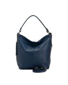 Carrara blauwe leren tas - 36x28x12cm