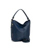 Carrara blauwe leren tas - 36x28x12cm