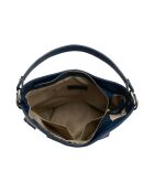 Carrara blauwe leren tas - 36x28x12cm