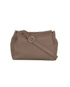 Sac bandoulière en cuir Melfi taupe - 26x19x9cm