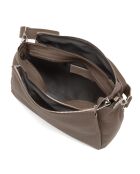 Sac bandoulière en cuir Melfi taupe - 26x19x9cm