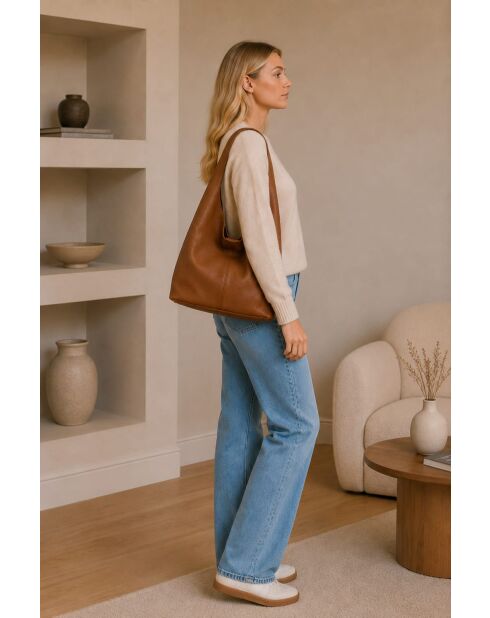 Borsa Tarquinia in pelle - 32x32x16cm