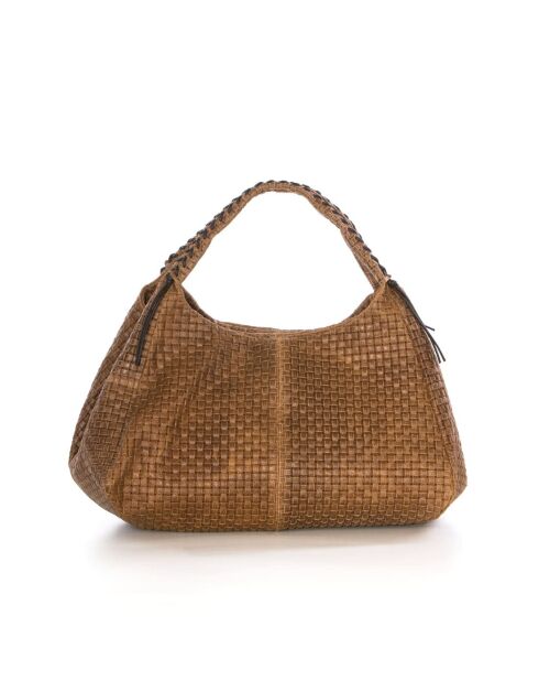Pitigliano Tasche aus cognacfarbenem Leder - 41x34x30cm