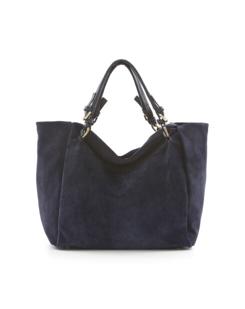 Sac en cuir Gimignano bleu foncé - 45x50x20cm