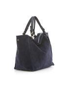 Sac en cuir Gimignano bleu foncé - 45x50x20cm