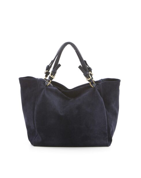 Sac en cuir Gimignano bleu foncé - 45x50x20cm