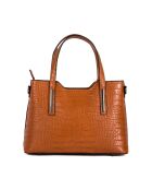 Bruine leren tas Acco - 32x22x12cm