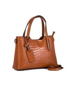 Bruine leren tas Acco - 32x22x12cm