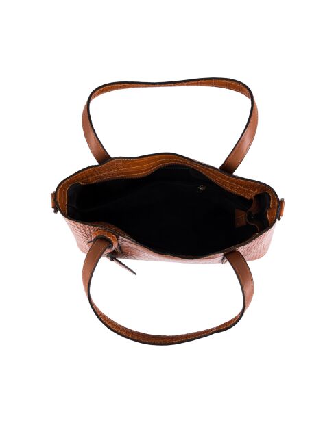 Bruine leren tas Acco - 32x22x12cm