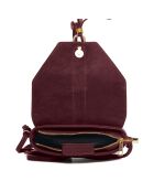 Schultertasche Olona Border aus Leder - 23x23x6cm