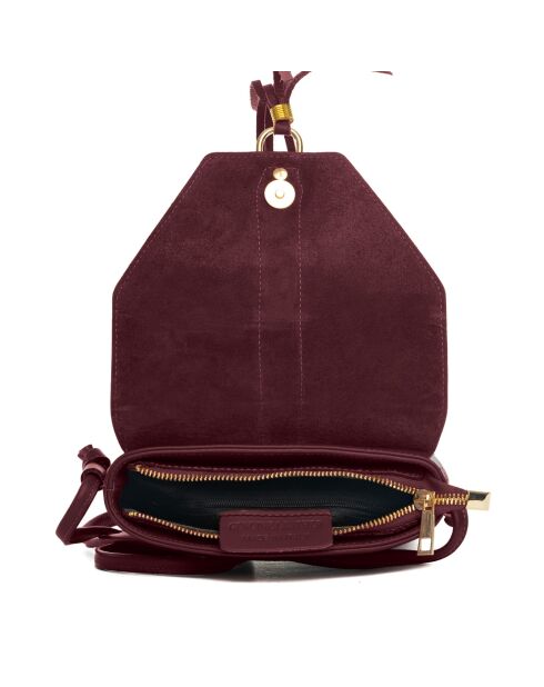 Schultertasche Olona Border aus Leder - 23x23x6cm
