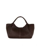 Sac en cuir Pitigliano brun foncé - 41x34x30cm