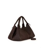 Sac en cuir Pitigliano brun foncé - 41x34x30cm