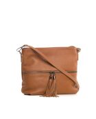 Sac bandoulière en cuir Montepulciano cognac hiver - 36x23x10cm
