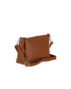 Sac bandoulière en cuir Melfi Cognac - 26x19x9cm