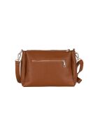Sac bandoulière en cuir Melfi Cognac - 26x19x9cm