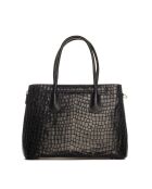 Sac en cuir Allia noir - 40x33x16cm