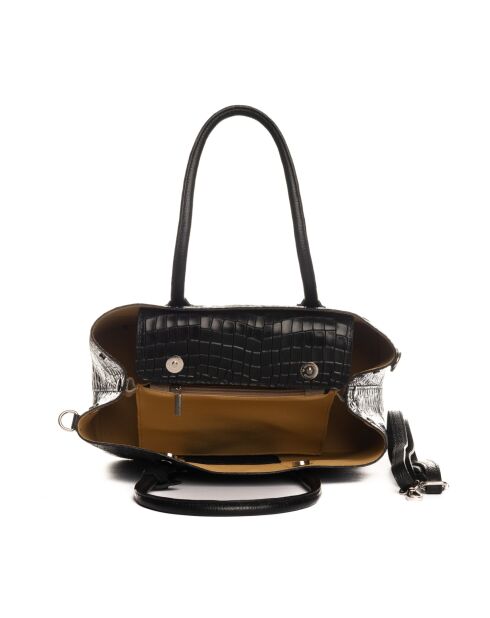 Sac en cuir Allia noir - 40x33x16cm