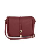 Borsa Monte Avella in pelle rubino - 25x23x7cm