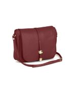 Borsa Monte Avella in pelle rubino - 25x23x7cm