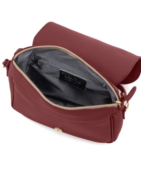 Borsa Monte Avella in pelle rubino - 25x23x7cm