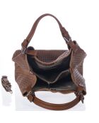 Sac en cuir Fosdinovo cognac hiver - 37x45x15cm
