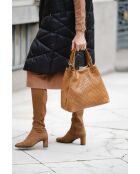 Sac en cuir Fosdinovo cognac hiver - 37x45x15cm