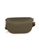Burano olijfkleurige leren schoudertas - 30x19x2cm