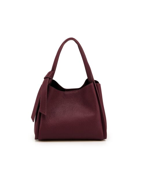 Sac en cuir Ortiano bordeaux - 24x18x14cm
