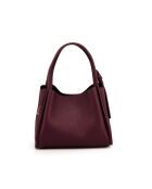 Sac en cuir Ortiano bordeaux - 24x18x14cm