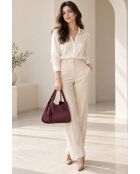 Sac en cuir Ortiano bordeaux - 24x18x14cm
