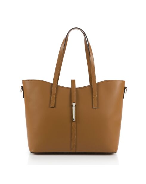 Sac en cuir Parma cognac - 40x27x14cm