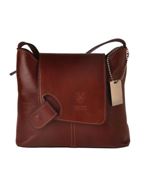 Sac bandoulière long brun - 23x27x10cm