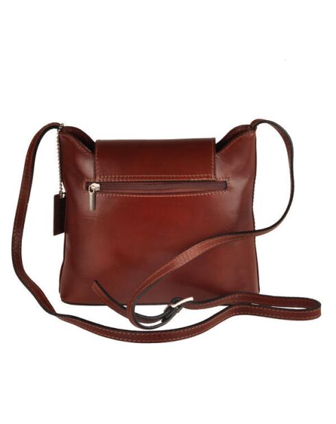 Sac bandoulière long brun - 23x27x10cm