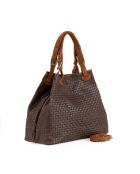 Sac en cuir Fosdinovo marron foncé - 37x45x15cm
