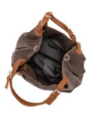 Sac en cuir Fosdinovo marron foncé - 37x45x15cm