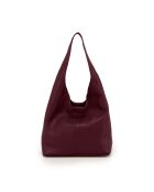 Sac en cuir Tarquinia Bordeaux - 32x32x16cm